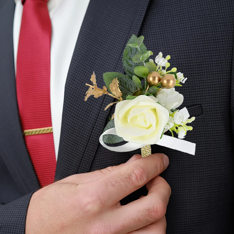 Wedding Wrist Corsage Silk Flowers
