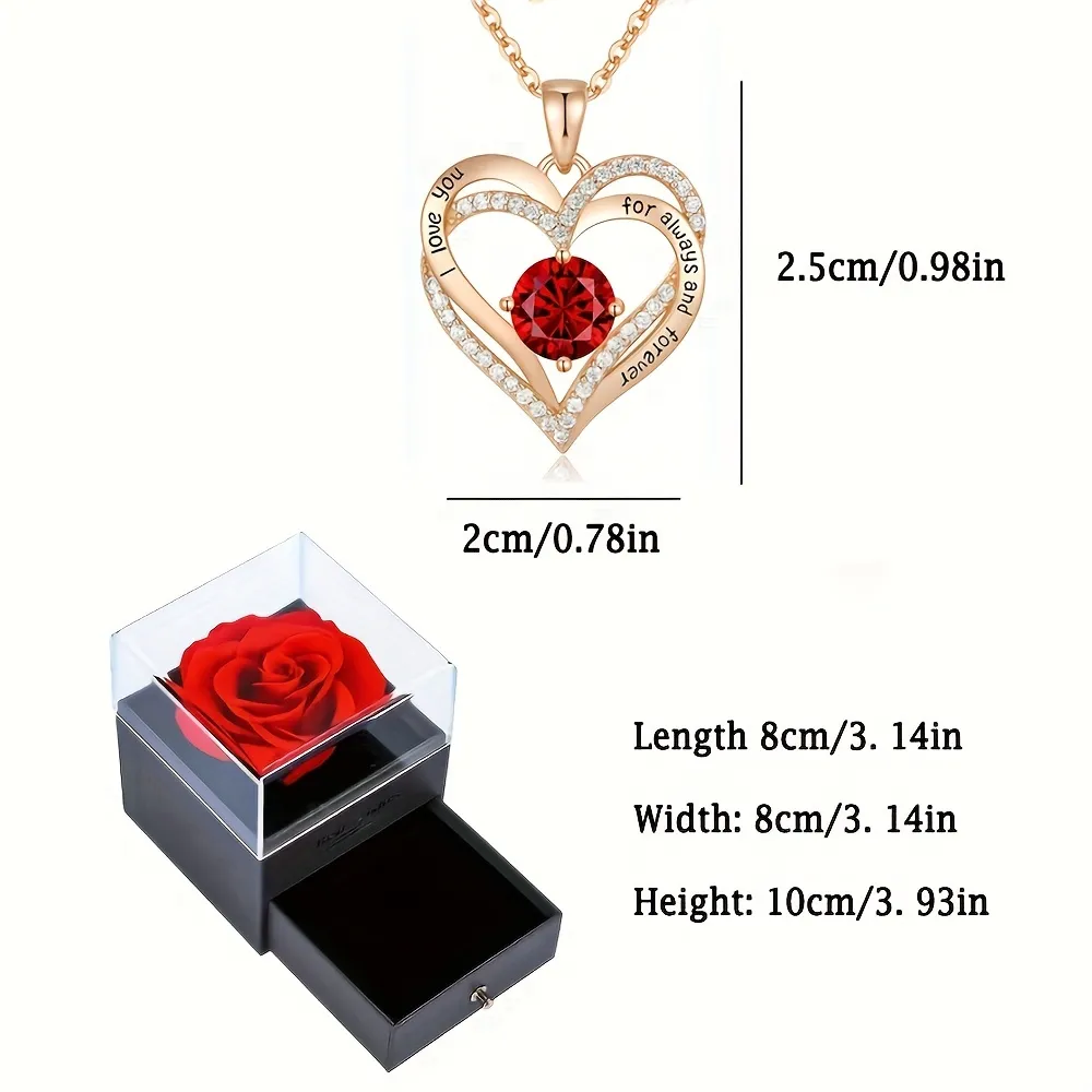 Eternal Rose Necklaces With Gift Box