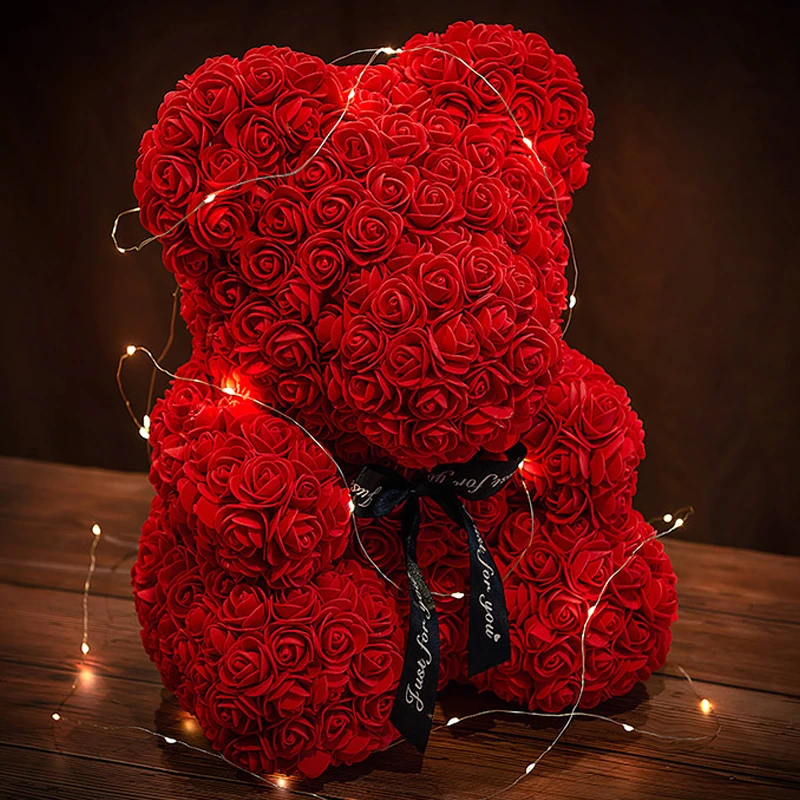 Eternal Rose Bear With LED Light With Beautiful Gift Box