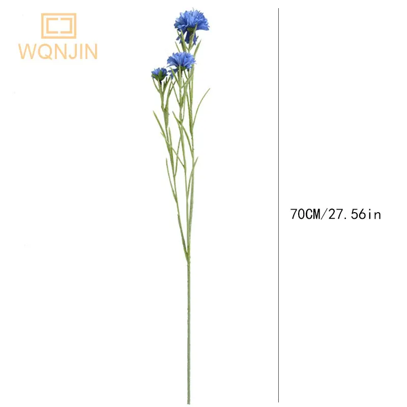 Artificial Nordic Blue Long Branch Starry Cornflower