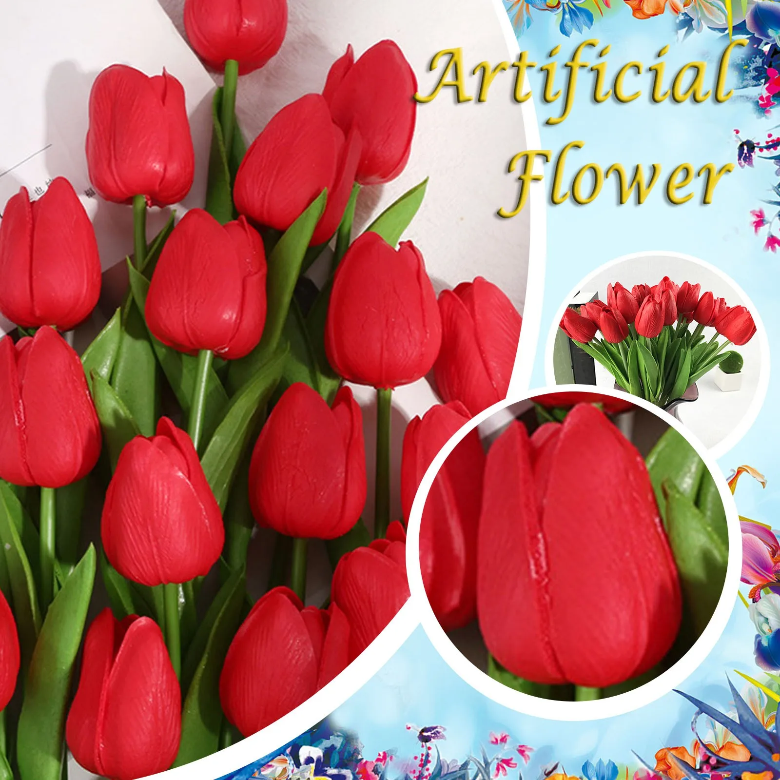 10PC Artificial Tulip Flowers