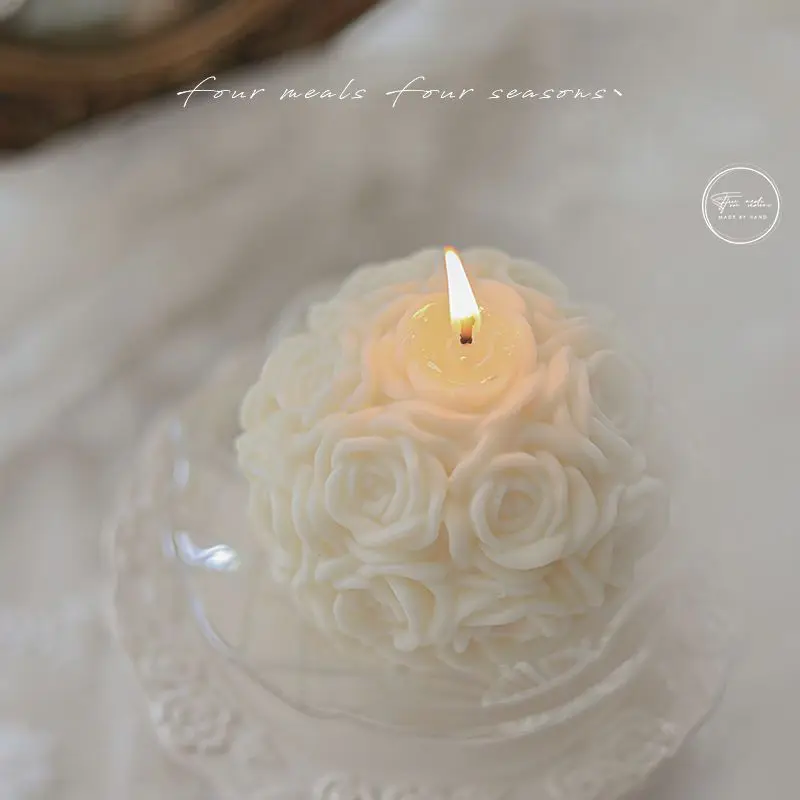 Rose Scented Aromatic Candles For Home Decoration