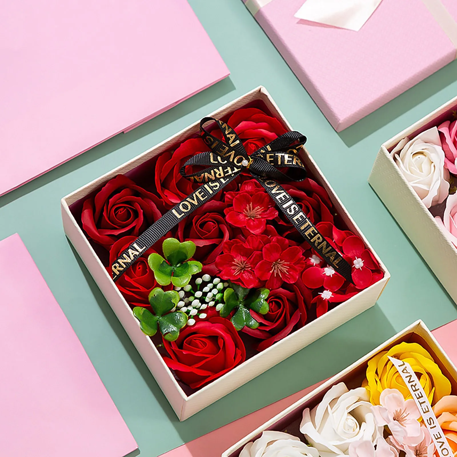 Soap Roses In Gift Box