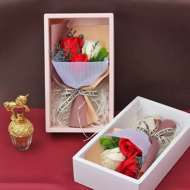 Artificial Rose Bouquet In Gift Box