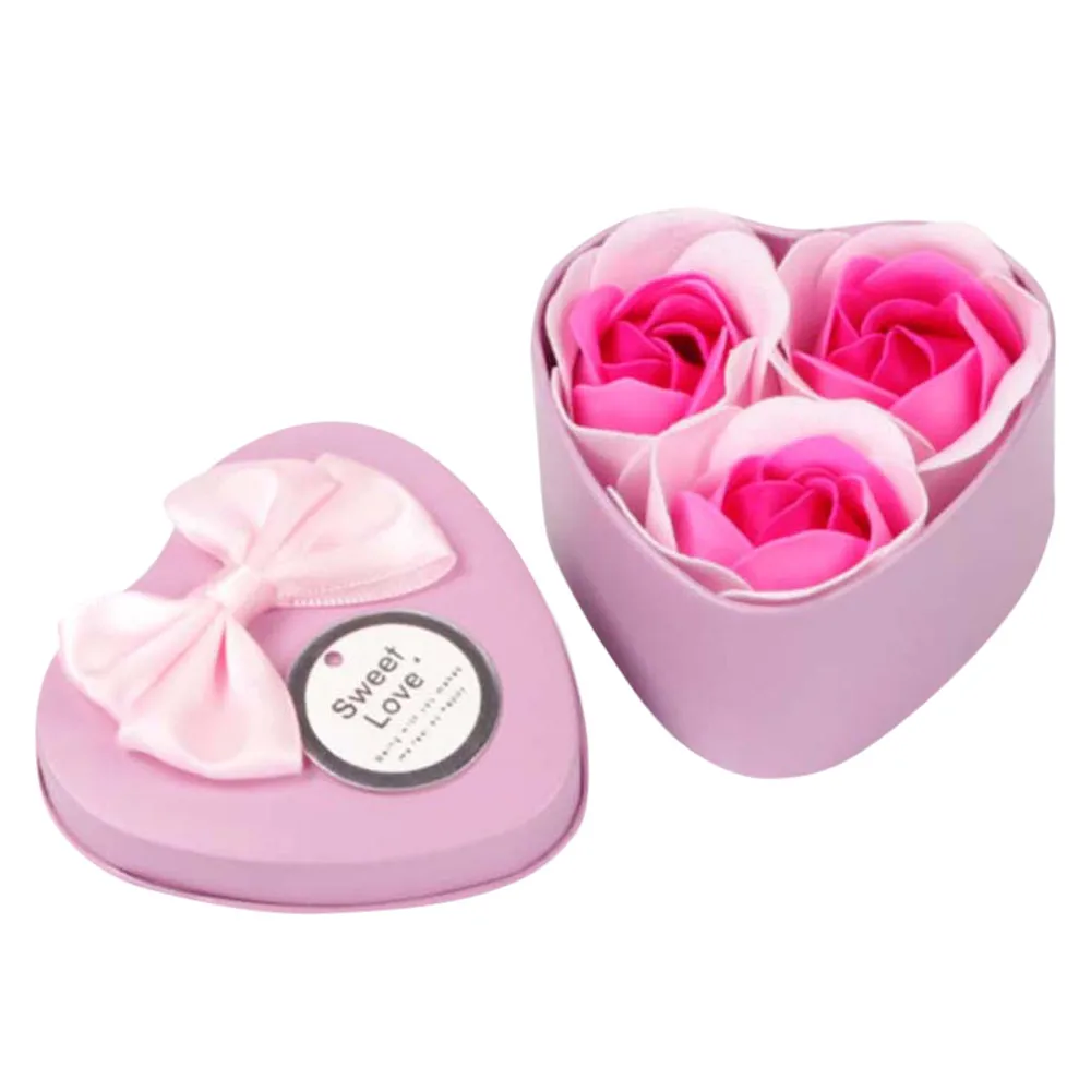 Heart Scented Bath Body Petal Rose Flower Soap
