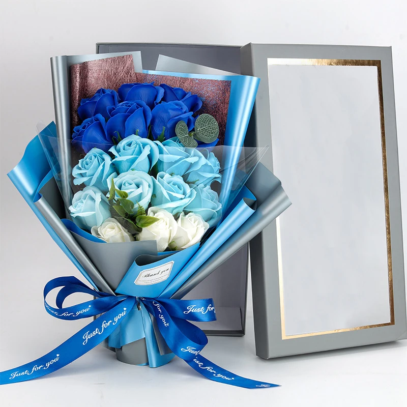 18Pcs Eternal Rose Bouquet In Beautiful Gift Box