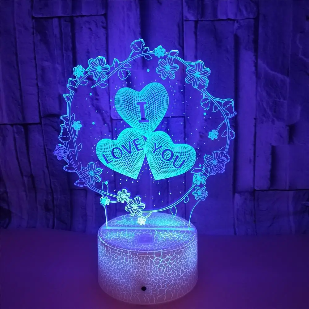 Romantic 3D Lamp I LOVE YOU