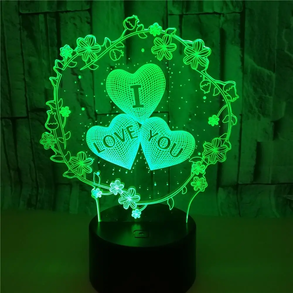 Romantic 3D Lamp I LOVE YOU