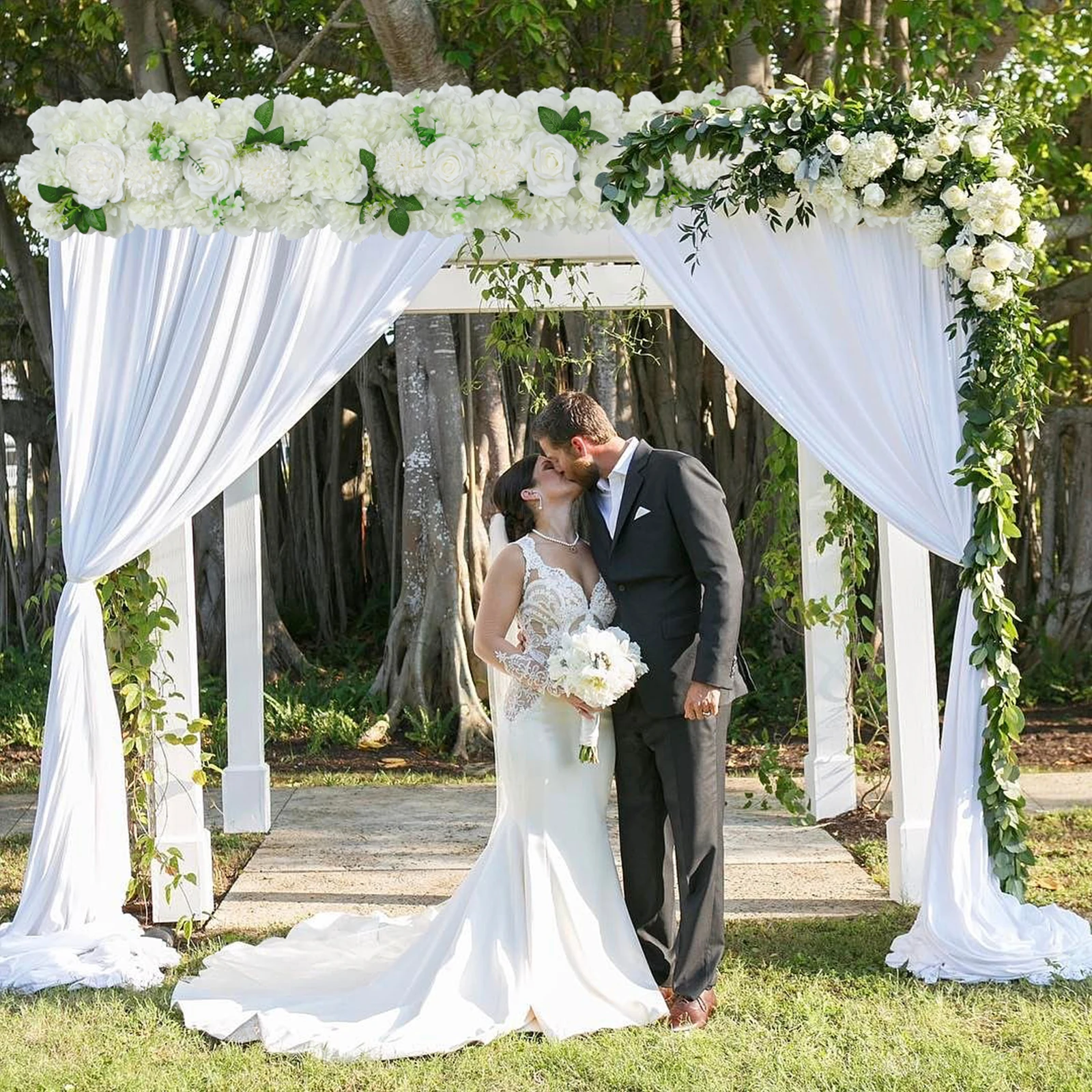 Artificial Floral Rose Wedding Arch Panels