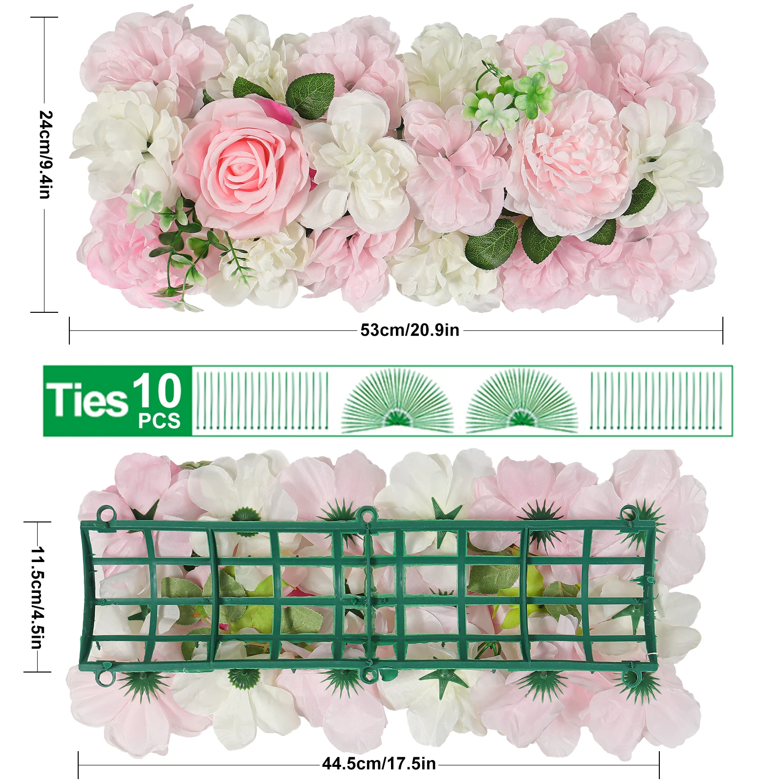 Artificial Floral Rose Wedding Arch Panels