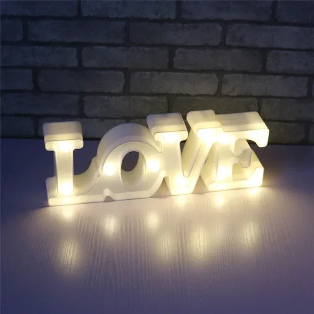 3D Love Letters With LED Light