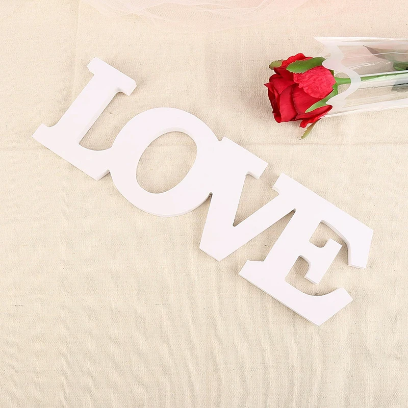 White Wooden Love Letters For Home Decoration