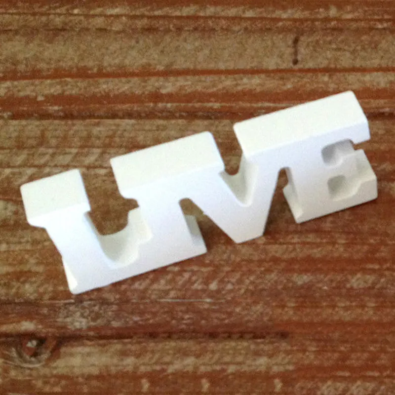 White Wooden Love Letters For Home Decoration